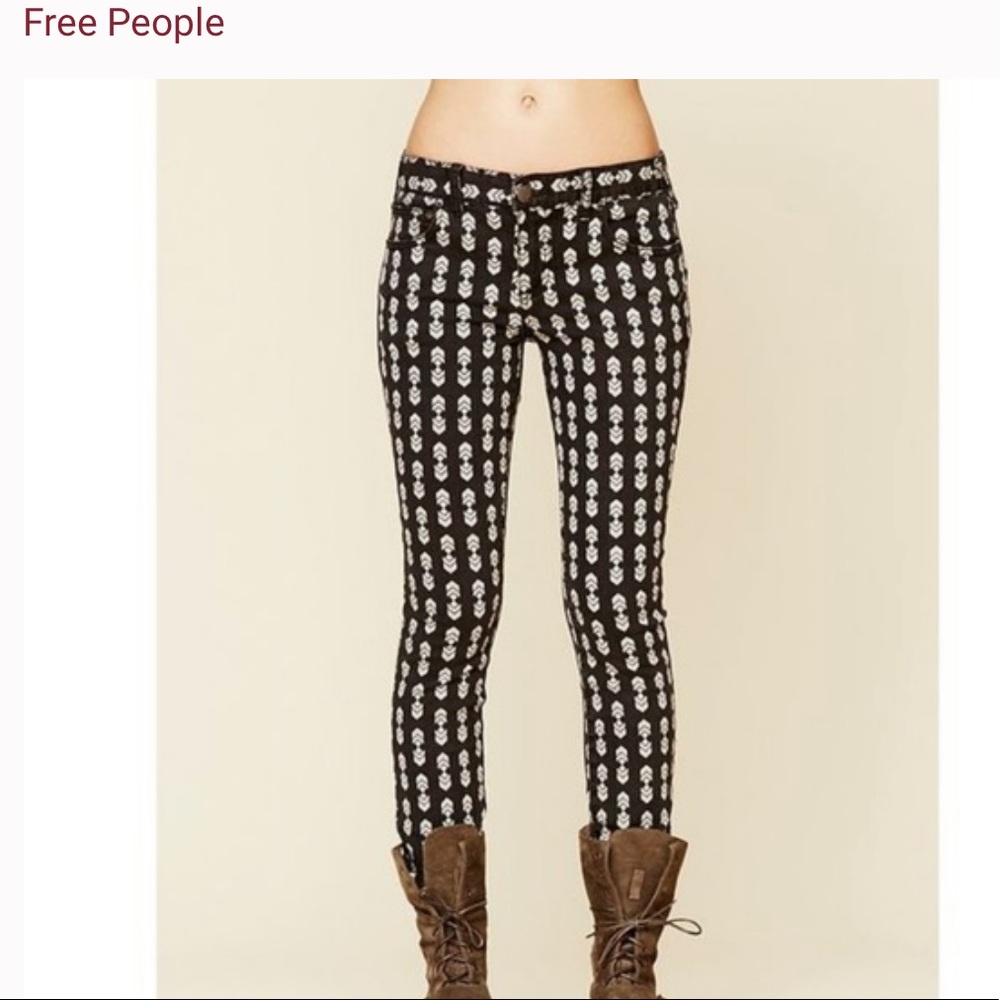 Free People printed arrowhead jeans